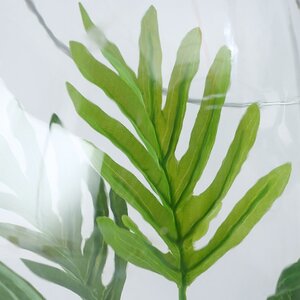 Декоративный флорариум-банка Тропический Оазис с пальмой 29 см, теплая белая LED подсветка, стекло, IP20 Boltze фото 4