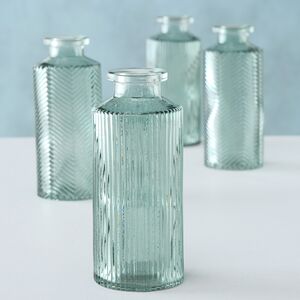 Набор стеклянных ваз Рошель 14 см мятный, 4 шт