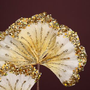 Декоративная ветка Гавриэль 28 см кремовая Winter Deco фото 4