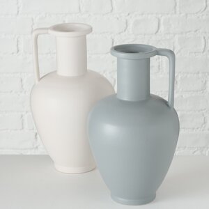 Керамическая ваза кувшин Эфимия 29 см серо-голубой Boltze фото 3