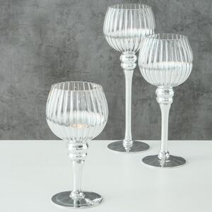 Набор стеклянных подсвечников - бокалов Анналейф 20-30 см, 3 шт (Boltze, Германия). Артикул: 2009462