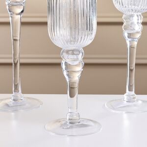 Набор стеклянных подсвечников - бокалов Кристалл Латорре 30-40 см, 3 шт Boltze (Больтце) фото 3