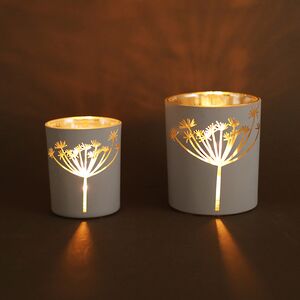 Набор стеклянных подсвечников Summer Blues 8-10 см, 2 шт (Boltze, Германия). Артикул: 2010182-2