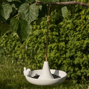 Декоративная кормушка для птиц Гертлин 20 см молочная Boltze фото 4
