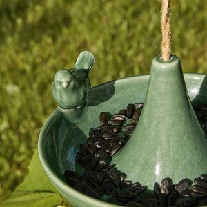 Декоративная кормушка для птиц Гертлин 20 см зеленая Boltze фото 3