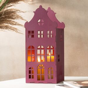 Декоративный домик Амстердам 37 см сливовый (Christmas Apple, Россия). Артикул: 201136-1