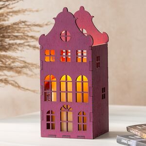 Декоративный домик Амстердам 20 см сливовый (Christmas Apple, Россия). Артикул: 201136-3