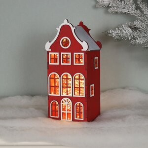 Декоративный домик Амстердам 27 см красный Christmas Apple фото 4