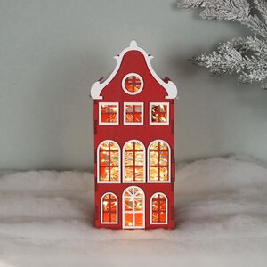 Декоративный домик Амстердам 27 см красный Christmas Apple фото 5