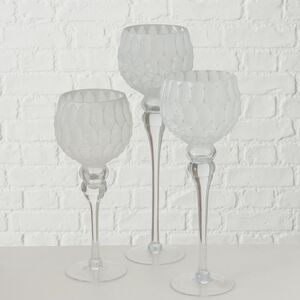 Набор стеклянных подсвечников - бокалов Тенвальд 30-40 см, 3 шт Boltze (Больтце) фото 2