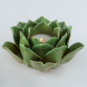 Декоративный подсвечник Vilona 14 см зеленый (Boltze, Германия). Артикул: 2012301-1