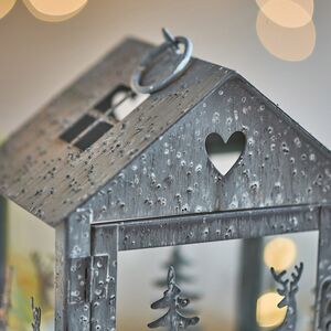 Набор подсвечников-домиков Олени в Лесу 16-27 см серый, 2 шт Boltze (Больтце) фото 5