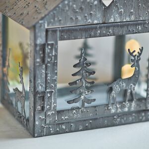 Набор подсвечников-домиков Олени в Лесу 16-27 см серый, 2 шт Boltze (Больтце) фото 6