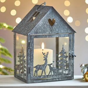 Набор подсвечников-домиков Олени в Лесу 16-27 см серый, 2 шт Boltze (Больтце) фото 3