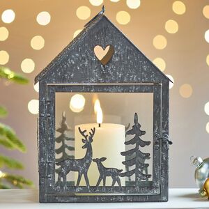 Набор подсвечников-домиков Олени в Лесу 16-27 см серый, 2 шт Boltze (Больтце) фото 7
