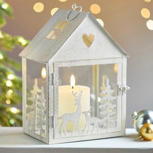Набор подсвечников-домиков Олени в Лесу 16-27 см белый, 2 шт Boltze (Больтце) фото 3