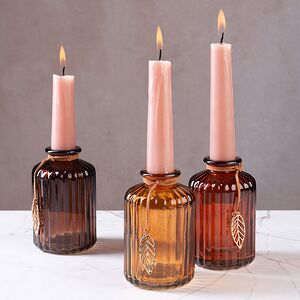 Набор стеклянных ваз-подсвечников Мирабель 10 см, 3 шт (Boltze, Германия). Артикул: 2014890-набор