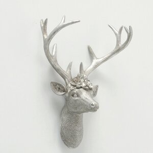 Настенный декор Голова серебряного оленя Викториано 32*25 см (Boltze, Германия). Артикул: 2015321