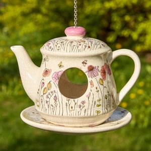 Декоративный домик для птиц Konstanca: La Flower 18 см, керамика (Boltze, Германия). Артикул: 2017452-2