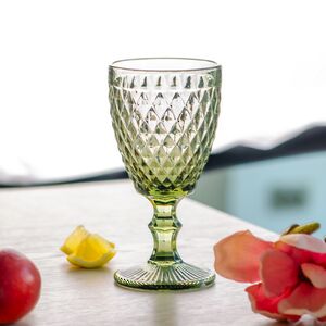 Бокал для вина Шатель 17 см зеленый, стекло Boltze фото 6