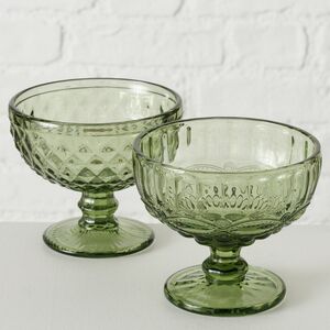 Креманка для десерта Монруж 12 см зеленая, стекло Boltze фото 2