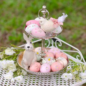 Пасхальные подвески Яйца - Flower Pink 6 см, 6 шт Breitner фото 3