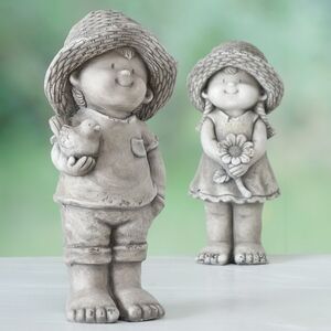 Набор садовых фигур Энни и Гектор - Floreale Pentolle 42 см, 2 шт Boltze фото 8