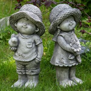 Набор садовых фигур Энни и Гектор - Floreale Pentolle 42 см, 2 шт Boltze фото 4