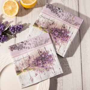 Бумажные салфетки Lavande Leony 17*17 см, 20 шт