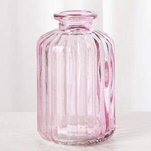 Стеклянная ваза-бутылка Уэльма 10 см нежно-розовая Boltze фото 3