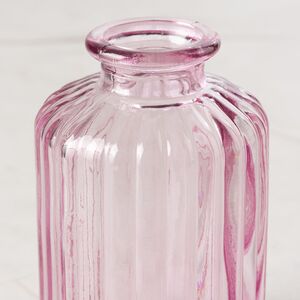 Стеклянная ваза-бутылка Уэльма 10 см нежно-розовая Boltze фото 2