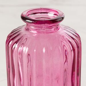 Стеклянная ваза-бутылка Уэльма 10 см светло-розовая Boltze (Больтце) фото 2