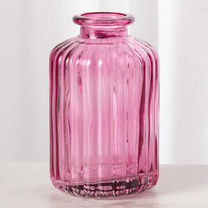 Стеклянная ваза-бутылка Уэльма 10 см светло-розовая Boltze (Больтце) фото 3