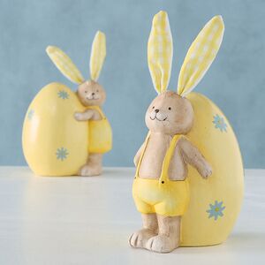 Набор декоративных фигурок Пасхальные кролики Пол и Айрис 18 см, 2 шт (Boltze, Германия). Артикул: 2019561-набор