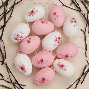 Декоративные украшения - пасхальные яйца Rosella 6 см, 12 шт, подвеска (Boltze, Германия). Артикул: 2019939