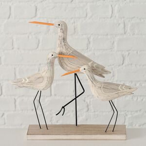 Декоративная фигурка Грациозные журавли 23 см с серыми крыльями (Boltze, Германия). Артикул: 2020624-2