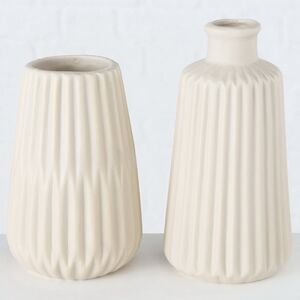 Керамическая ваза Дижон 17 см бежевая Boltze (Больтце) фото 2