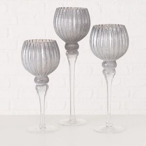 Набор стеклянных подсвечников - бокалов Альфонсо 30-40 см, 3 шт Boltze (Больтце) фото 3