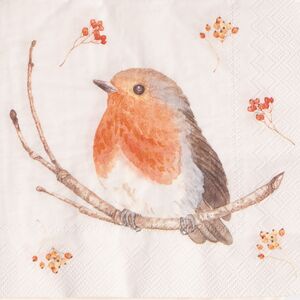Бумажные салфетки Снегирь Робин 17*17 см, 20 шт Boltze (Больтце) фото 2
