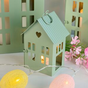 Набор подсвечников-домиков Кэмпбелл 13-35 см зеленый, 3 шт Boltze (Больтце) фото 5