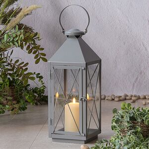 Декоративный подсвечник-фонарь Буржи 72*20 см серый (Boltze, Германия). Артикул: 2025969/9714096