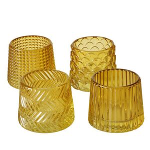 Набор стеклянных подсвечников Apperto 8 см желтый, 4 шт Boltze (Больтце) фото 8