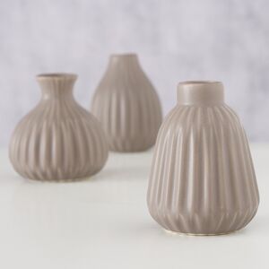 Набор керамических ваз Лидс 12 см бежевый, 3 шт Boltze (Больтце) фото 2