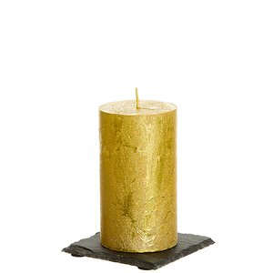 Декоративная свеча Металлик Макси 120*68 мм золотая Kaemingk фото 4