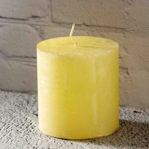 Декоративная свеча Металлик Миди 70*68 мм кремовая