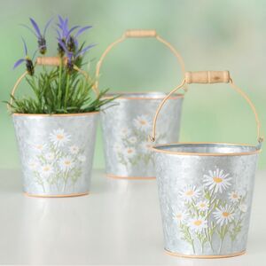 Металлическое кашпо Ведерко Луфен