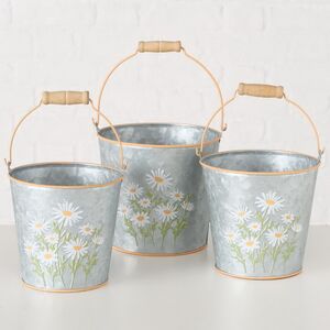 Металлическое кашпо Ведерко Луфен 13 см Boltze фото 5