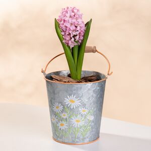 Металлическое кашпо Ведерко Луфен 13 см (Boltze, Германия). Артикул: 2031323/9715836