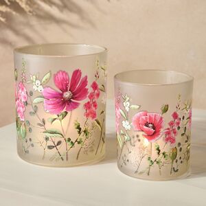 Набор стеклянных подсвечников Valdivia Flowers 8-10 см, 2 шт