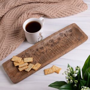 Деревянный поднос Bloma 40*13 см темное дерево (Boltze, Германия). Артикул: 2031602/9716099-2